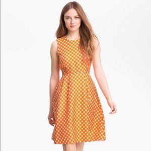 Kate Spade Orange Gingham Tallulah Dress Size 6